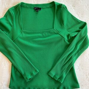 Nobody’s Child ribbed top green size 12 long sleeves